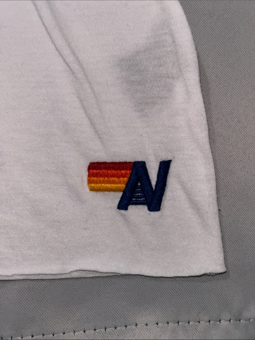 Aviator Nation - White Raw Hem Tee w/ Red Heart Patch Sz: S - Picture 4 of 6